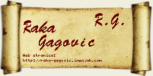 Raka Gagović vizit kartica